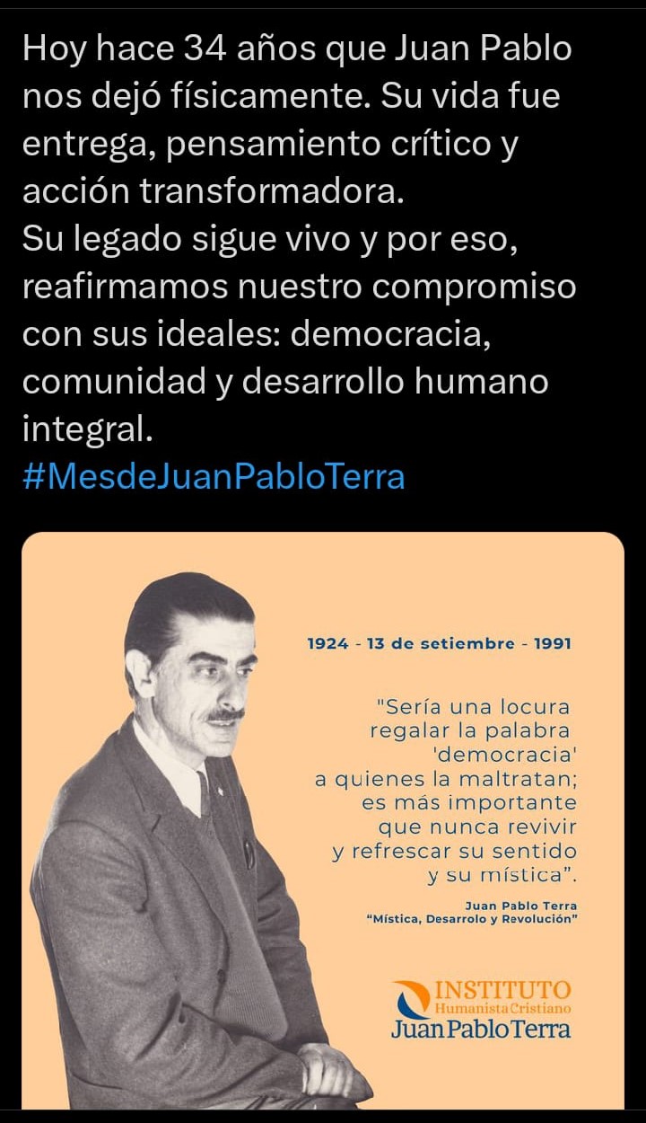 A 34 años del fallecimiento de Juan Pablo Terra